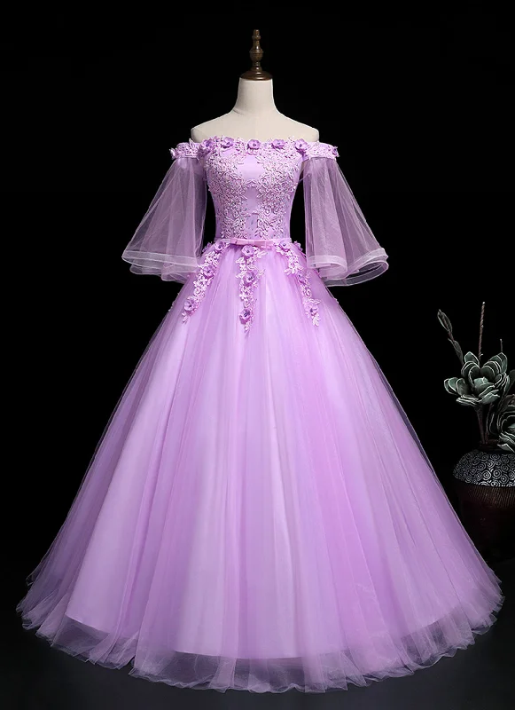 Adorable Lavender Sweet 16 Gown, Off Shoulder Party Dress Tunics Ceremony elegant