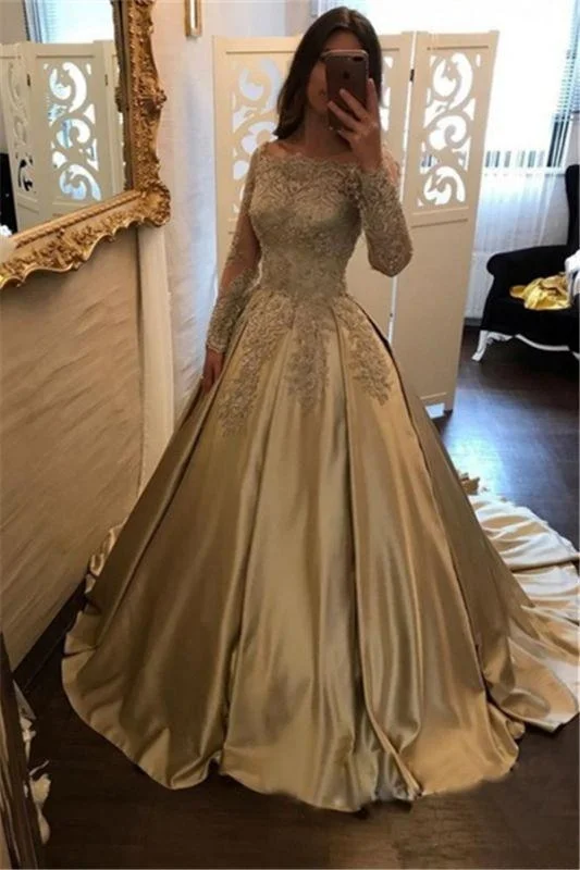 Bridelily A-Line Evening Dresses Bateau Neck Long Sleeves Lace Appliques Prom Dresses High-Low Hemline Casual Bridelily A-Line Evening Dresses Bateau Neck Long Sleeves Lace Appliques Prom Dresses High-Low Hemline Casual