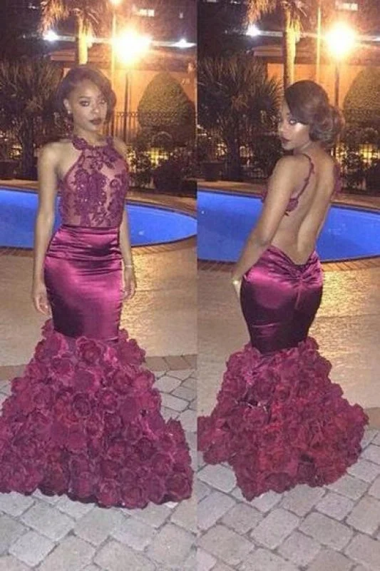 Bridelily Gorgeous Halter Taffeta 2019 Evening Dress Mermaid Flowers On Sale BK0 Tunics Corduroy durable Bridelily Gorgeous Halter Taffeta 2019 Evening Dress Mermaid Flowers On Sale BK0 Tunics Corduroy durable