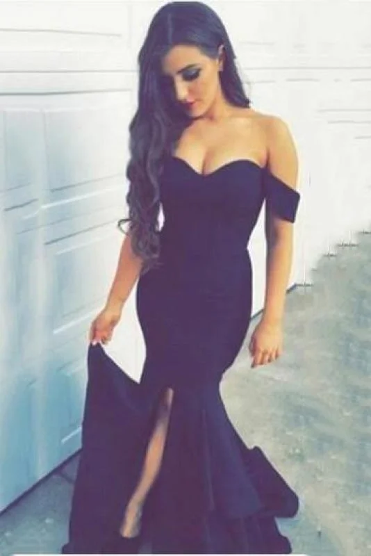 Bridelily New Arrival Off the Shoulder Mermaid Evening Dress Sexy Long Split, Party Dresses Tunics Prom sequined Bridelily New Arrival Off the Shoulder Mermaid Evening Dress Sexy Long Split, Party Dresses Tunics Prom sequined