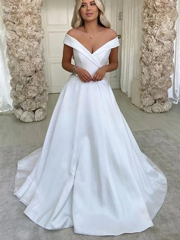 Off Shoulder White Satin Long Prom Dresses, Off the Shoulder White Formal Dresses, White Evening Dresses Tunics Formal black Off Shoulder White Satin Long Prom Dresses, Off the Shoulder White Formal Dresses, White Evening Dresses Tunics Formal black