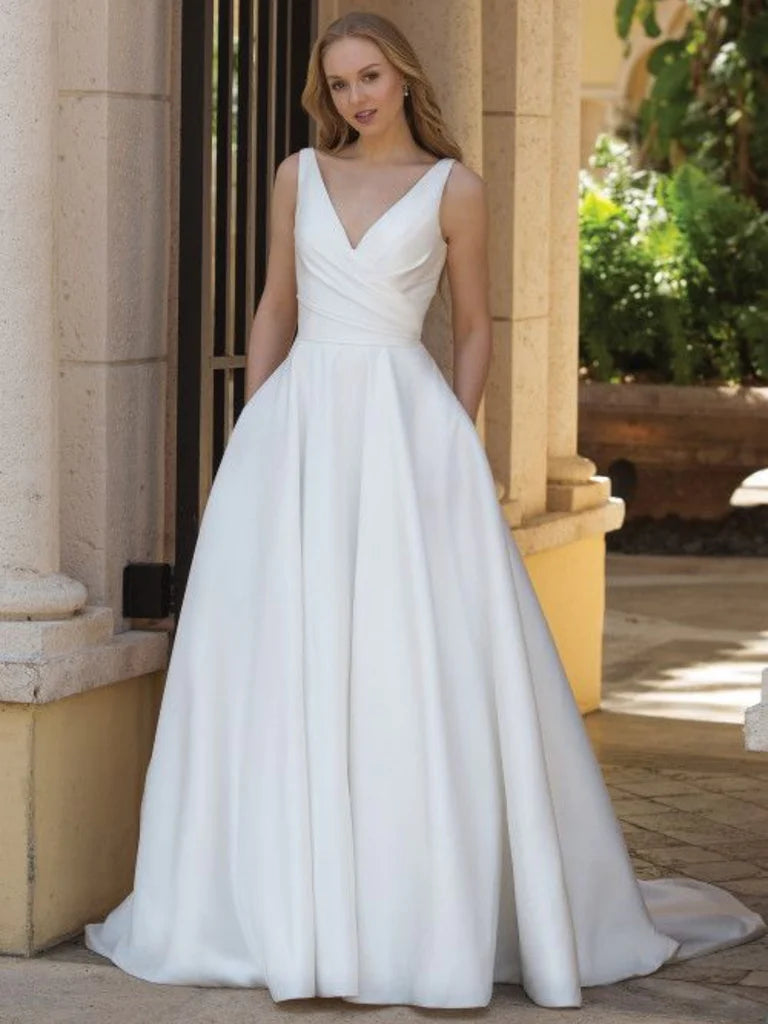 V Neck Open Back White Satin Long Prom Dresses, V Neck White Formal Evening Dresses Boat Neckline Classic V Neck Open Back White Satin Long Prom Dresses, V Neck White Formal Evening Dresses Boat Neckline Classic