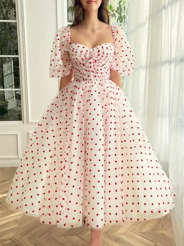 White Tulle Short Prom Dress, Beautiful A-Line Homecoming Party Dress Tunics Short Trendy White Tulle Short Prom Dress, Beautiful A-Line Homecoming Party Dress Tunics Short Trendy