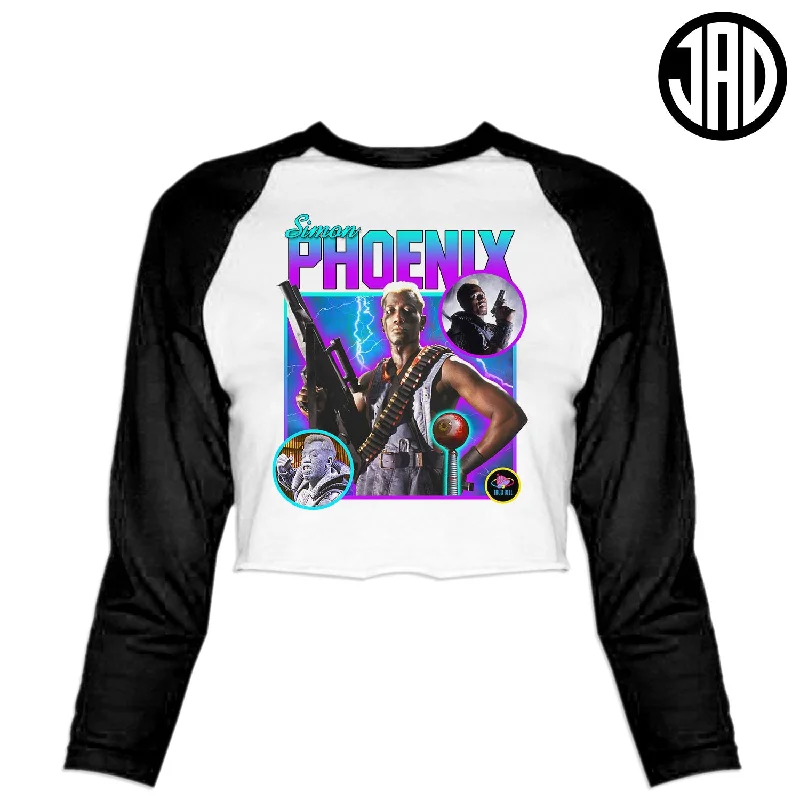 2032 - Women's Cropped Baseball Tee Fleece Nylon Spandex