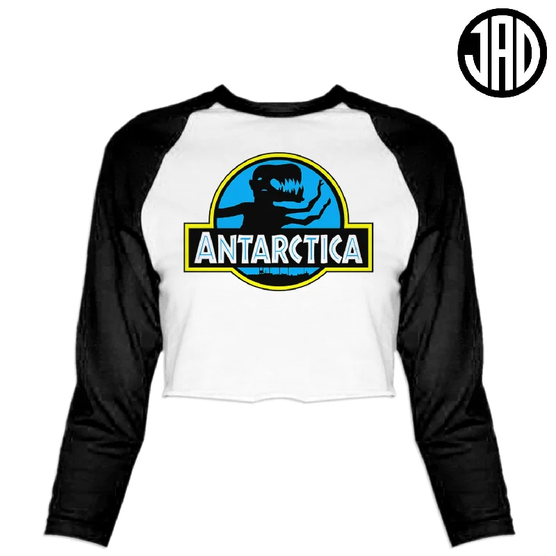 Antarctica - Women's Cropped Baseball Tee Rayon Velvet Corduroy