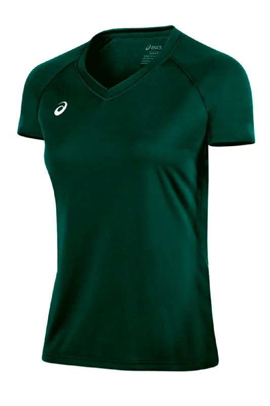 Asics Women's Circuit 8 Warm-Up Shirt Forest Zippered Front Buttoned Front Snap Front Asics Women's Circuit 8 Warm-Up Shirt Forest Zippered Front Buttoned Front Snap Front