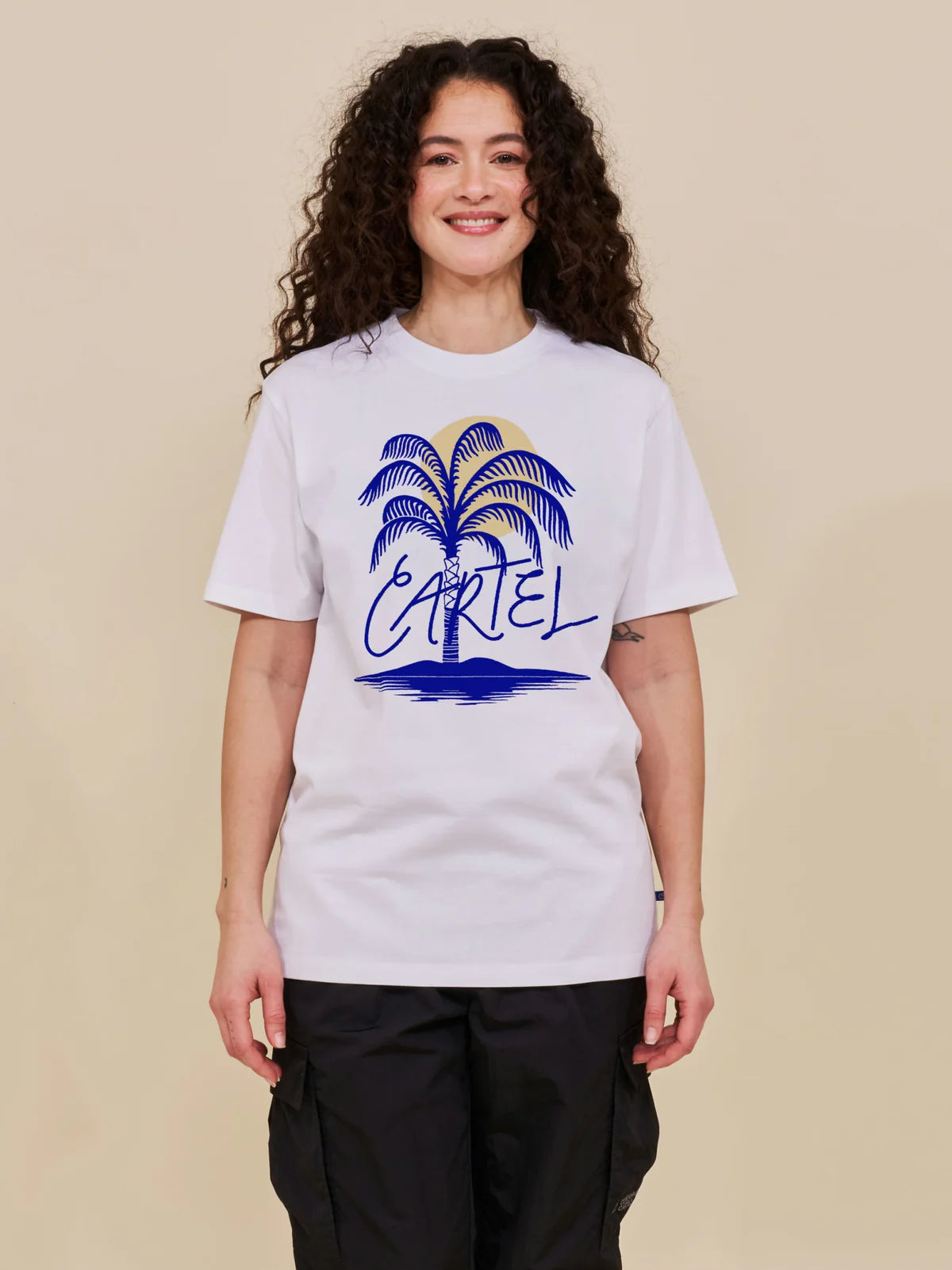 Cartel Palm T-Shirt Shell White Anti-Shrink Durable Soft