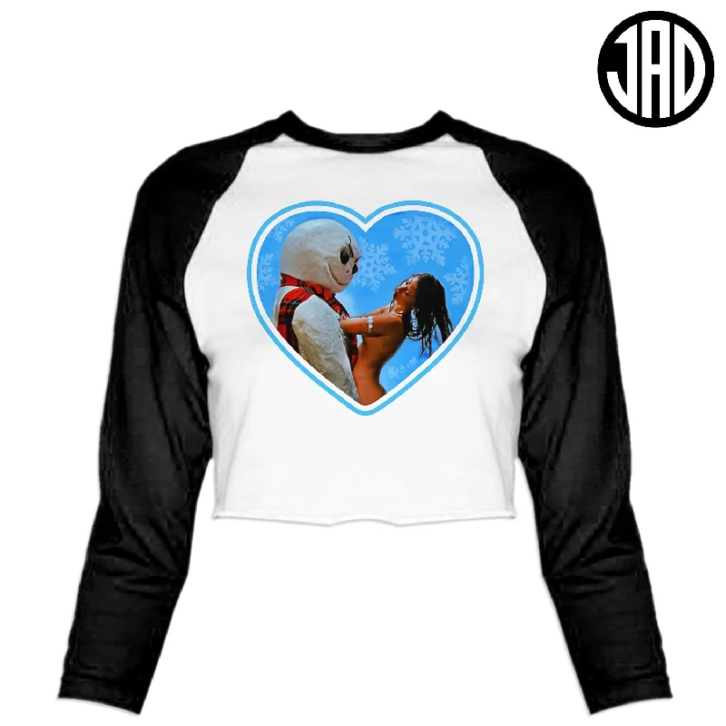 Christmas Came Early - Women's Cropped Baseball Tee Plaid T-Shirt Polka Dot Checkered Christmas Came Early - Women's Cropped Baseball Tee Plaid T-Shirt Polka Dot Checkered