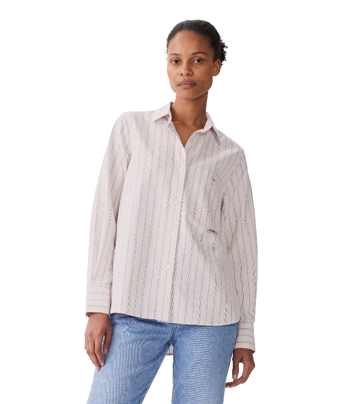 Crispin Straight Shirt - Pink Green Modern Contemporary Chic