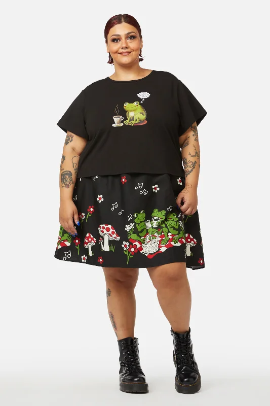 Curve Busy Tee Ribbed T-Shirt High Neck Heavyweight