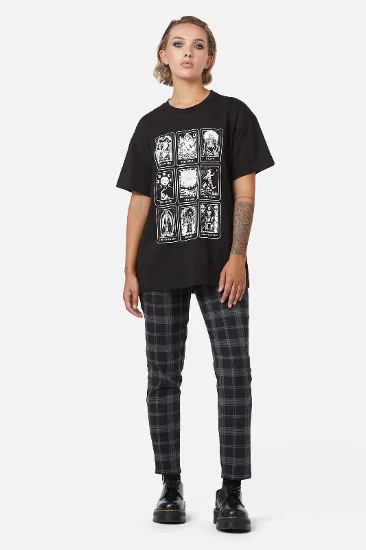 Dark Tarot Printed Tee Silk Blend Satin Velvet