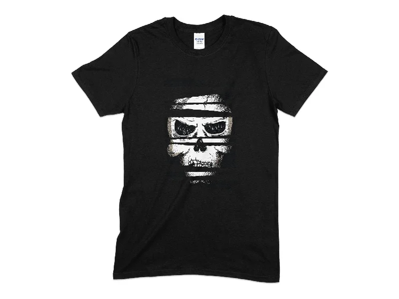 Dark Skull Unisex T-Shirt Real Fur Shearling Chenille