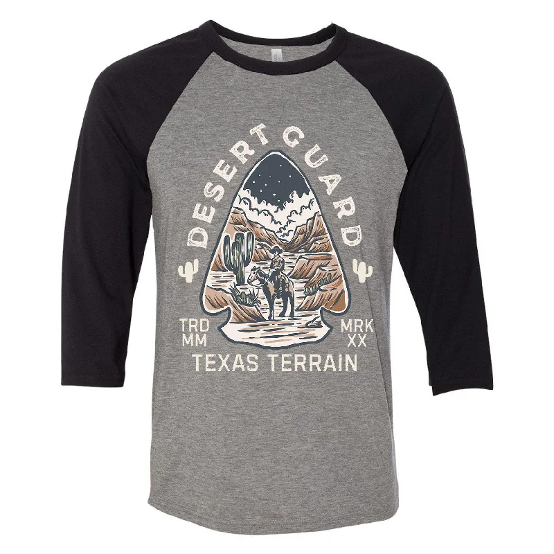 Desert Guard Texas Baseball Tee Cashmere Blend Cotton Blend Poly Blend