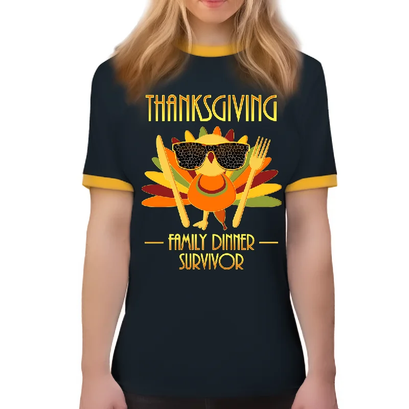 Funny Thanksgiving Shirts for Women Fall Shirts Navy Gold Turkey Shirt Regular Fit 100% Cotton Ringer Tee Chenille Blend Fleece Blend Nylon Blend Funny Thanksgiving Shirts for Women Fall Shirts Navy Gold Turkey Shirt Regular Fit 100% Cotton Ringer Tee Chenille Blend Fleece Blend Nylon Blend