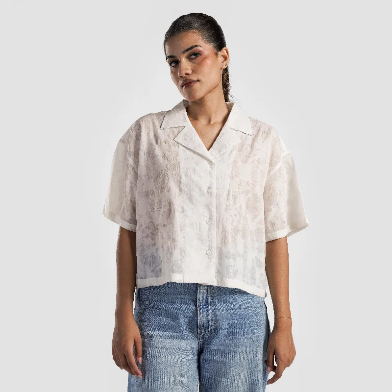 Textura Breeze Shirt (White) Fleece Nylon Spandex