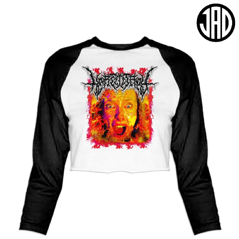 Hereditary Metal - Women's Cropped Baseball Tee Fitted T-Shirt Seamless Stretchy