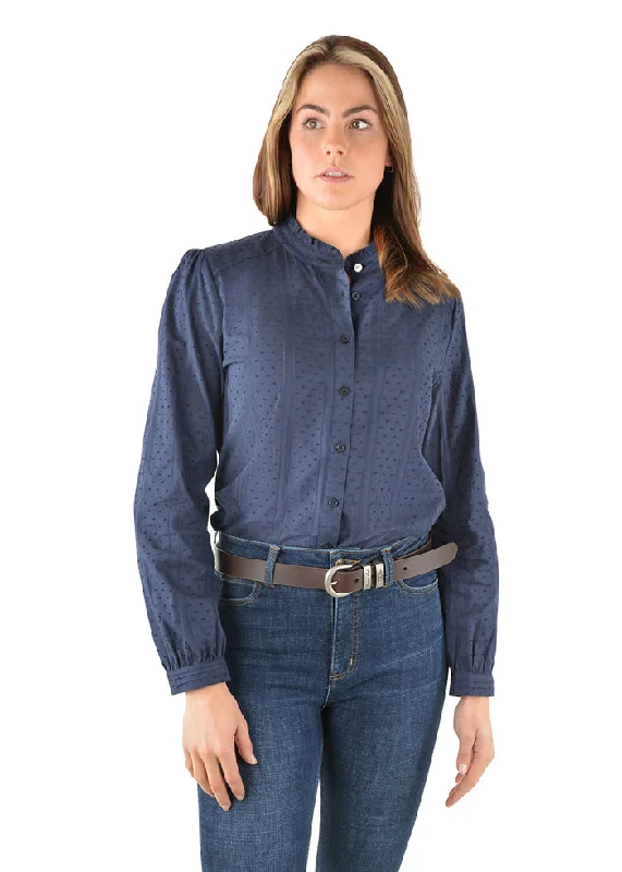 LADIES THOMAS COOK JANE L/S SHIRT Lace Blend Ribbed Blend Corduroy Blend