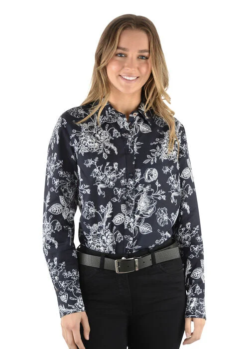 LADIES THOMAS COOK LINDA L/S SHIRT Embroidered Appliqued Beaded
