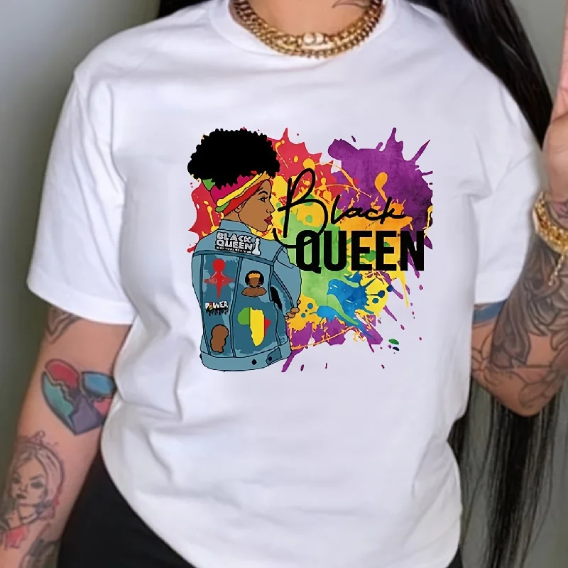 Large Size Women's Loose T-shirt Printing Thin T-Shirt Open Front Quick Dry