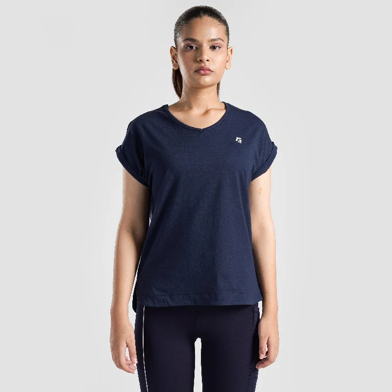 Lift Her Tee (Navy) Elasticated Padded Insulated
