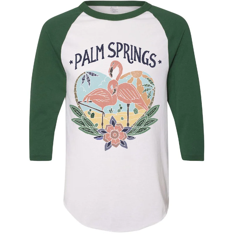 Palm Springs Baseball Tee Zippered Buttoned Snapped