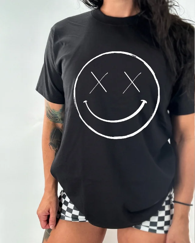 Salty Savage Ladies “OG Smile” Oversized Boyfriend Tee Mesh Blend Leather Blend Suede Blend Salty Savage Ladies “OG Smile” Oversized Boyfriend Tee Mesh Blend Leather Blend Suede Blend