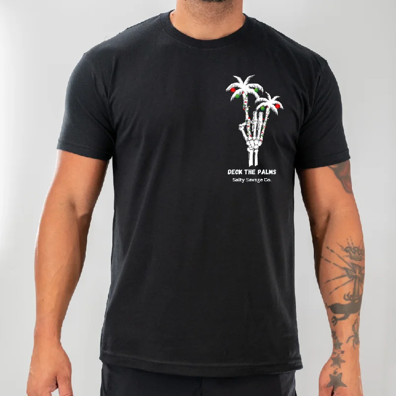 Salty Savage Unisex "DECK THE PALMS" Tee | Basic Elasticated Padded Insulated