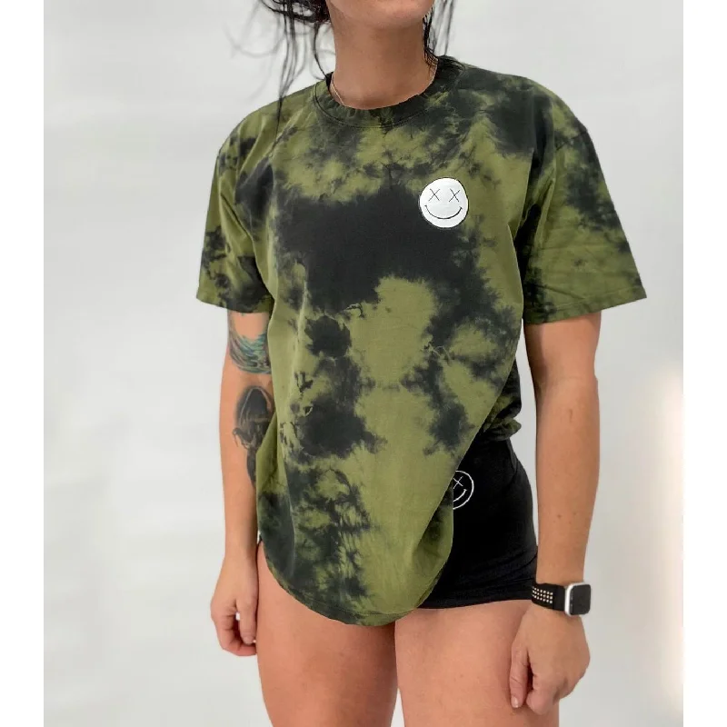 Salty Savage Unisex “OG Smile” Oversized Crew Tee | Basic Seamless Knitted Crochet