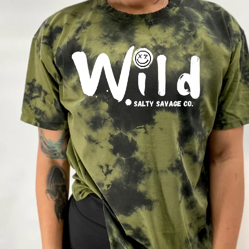 Salty Savage Unisex “Wild” Oversized Tie Dye Crew Tee Wool Fabric Cashmere Fabric Tweed Fabric Salty Savage Unisex “Wild” Oversized Tie Dye Crew Tee Wool Fabric Cashmere Fabric Tweed Fabric