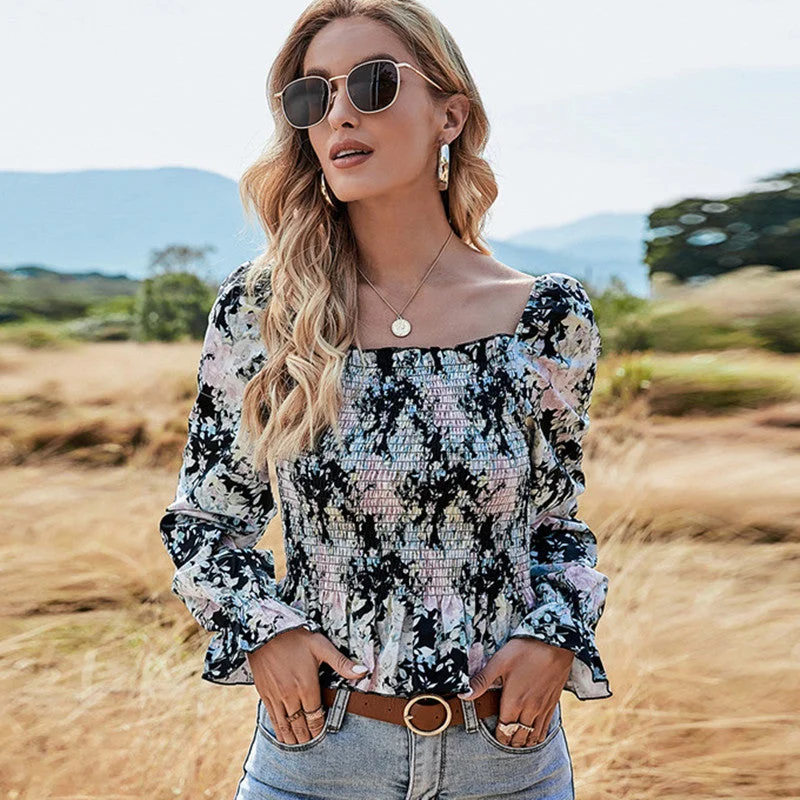 Spring Long Sleeve Women T -Shirt Fashion Print Ladies Tops Mesh Blend Leather Blend Suede Blend Spring Long Sleeve Women T -Shirt Fashion Print Ladies Tops Mesh Blend Leather Blend Suede Blend