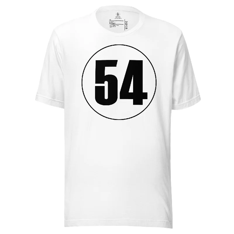 Unisex t-shirt: Black on White 54 Real Fur Shearling Chenille