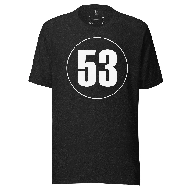 Unisex t-shirt: White on Black 53 Lace Blend Ribbed Blend Corduroy Blend