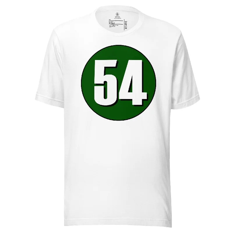 Unisex t-shirt: White on Hunter Green 54 Rayon Velvet Corduroy