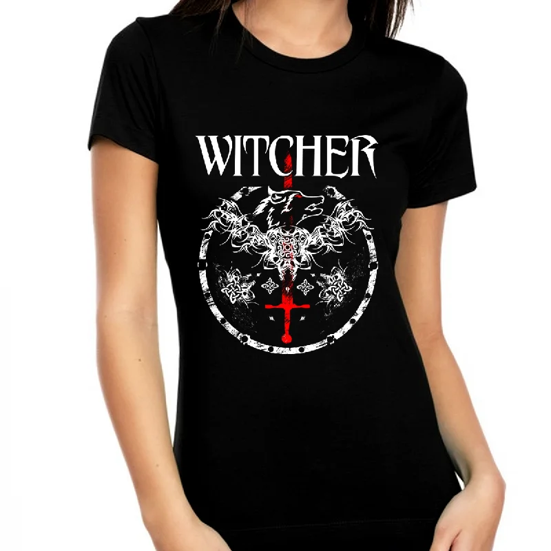Witcher Shirt Toss A Coin Wolf Witchers Graphic T-Shirt - Womens Funny Humor Graphic Tees Mesh Blend Leather Blend Suede Blend Witcher Shirt Toss A Coin Wolf Witchers Graphic T-Shirt - Womens Funny Humor Graphic Tees Mesh Blend Leather Blend Suede Blend
